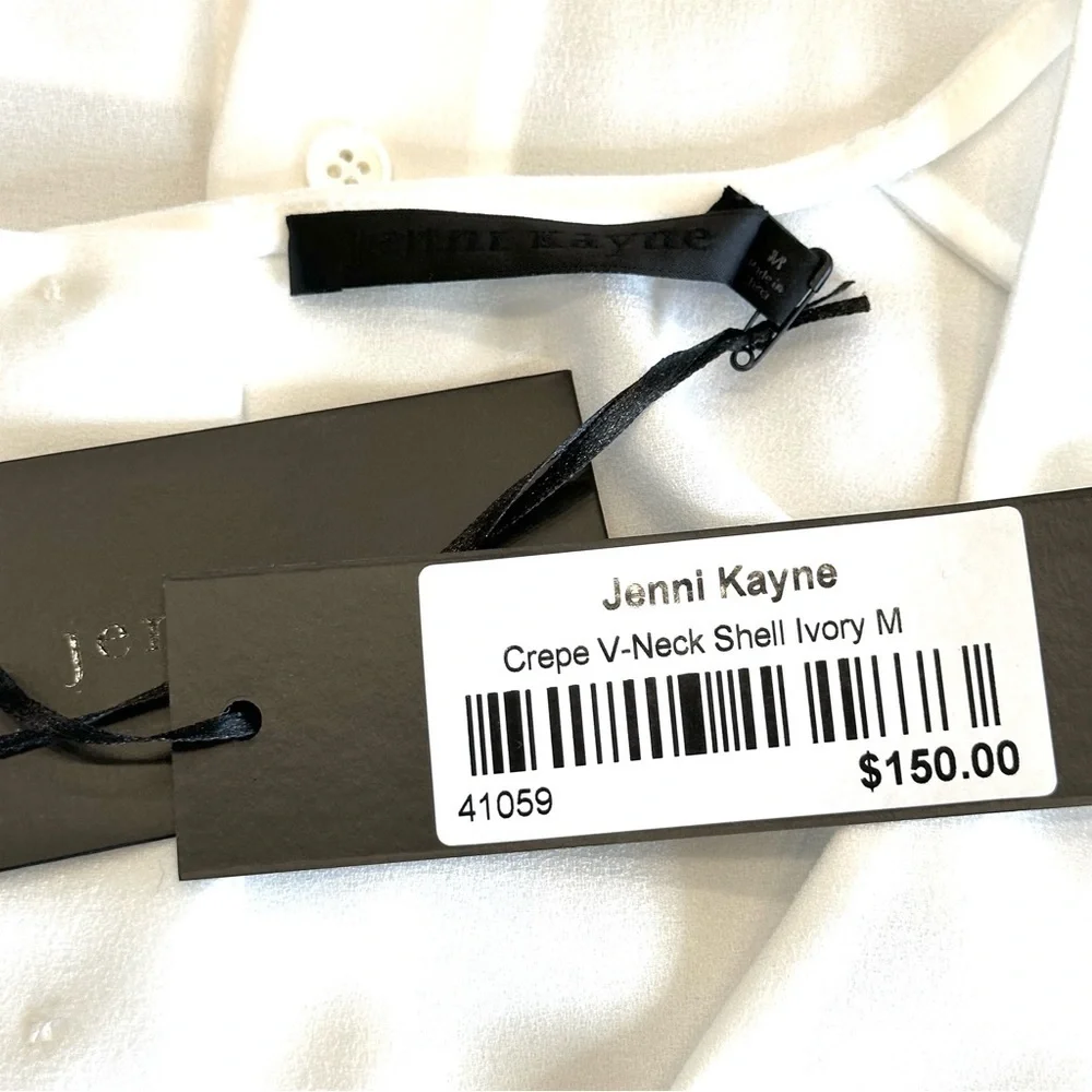 JENNI KAYNE | Crepe V Neck Shell - Picture 7 of 7